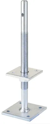 Image de Support de poteau Alberts 217532, à visser, galvanisé, passivé à couche épaisse, réglable en hauteur de 100 à 230 mm, 80 x 80 mm