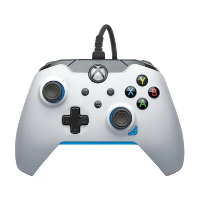 Produktbild von PDP Kabelgebundener Controller: Ion White Für Xbox Series X|S, Xbox One und Windows 10/11, Gamepad, PC, Xbox One, Xbox Series S, Xbox Series X, D-Pad, Menü-Taste, Schaltfläche Teilen, View button, Analog / Digital, Kabelgebunden, USB