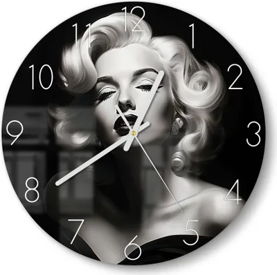 Produktbild von DEQOART Glasuhr Ø30 cm Zahlen 'Ewiger Glamour' Wanduhr Glas Uhr Design leise Küchenuhr