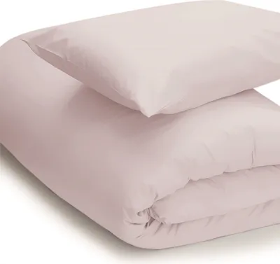 Image de Housse de couette en percale Belledorm, facile d'entretien BM169 (lit simple) (rose pâle)