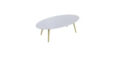 Image de Table d'appoint SCANDI 1.150 x 350 x 600 mm (l x h x p) MDF blanc