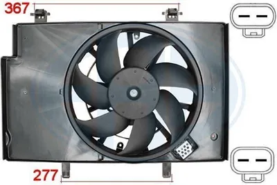 Produktbild von ERA 352069 Lüfter Motorkühlung Kühlerlüfter für FORD Fiesta Mk6 Schrägheck (JA8, JR8) Wasserkühler