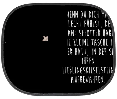 Produktbild von Mr. & Mrs. Panda pkw sonnenschutz Otter Stein - Schwarz - Geschenk, Auto, Fun Facts, Fenster, Pflanzen, Scheibenschutz, Seeotter, Autoscheiben, Witzige Fakten