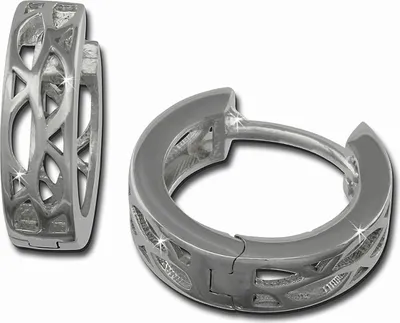 Image de SilberDream Créoles pour femmes 925 argent motif argent Boucles d'oreilles SDO3305