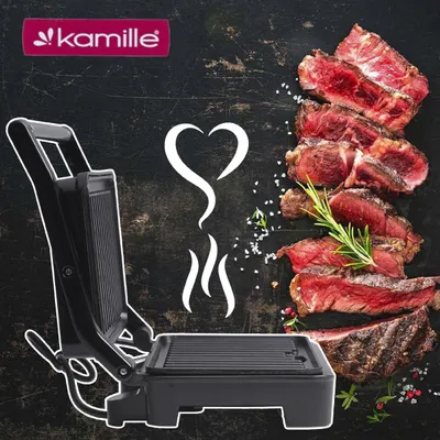 Obrázok produktu pre Elektrický Sklápací Toaster Na Sendviče Kamille Km-6722