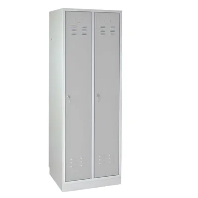 Produktbild von ADB Spind / Umkleideschrank aus Stahl 2-türig Lichtgrau (RAL 7035) / Lichtgrau (RAL 7035)