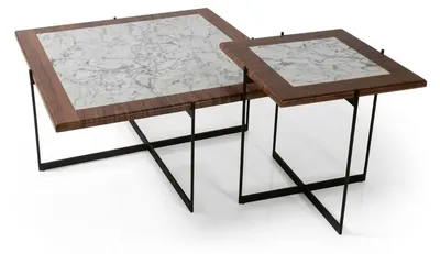 Produktbild von Wohnzimmer-Set mit Couchtisch und Beistelltisch im modernen Design