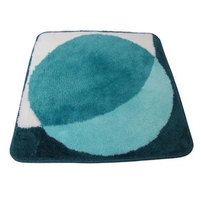 Produktbild von Batex WC Vorleger Toilettenvorleger Badematte Bad Teppich 60x60cm Kringel Türkis