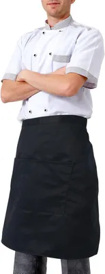 Produktbild von Unisex-Küchenschürze mit Taschen (Schwarz)