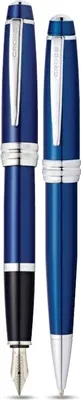 Produktbild von Cross Kugelschreiber+Füller Bailey Blau-Lack, Geschenkset