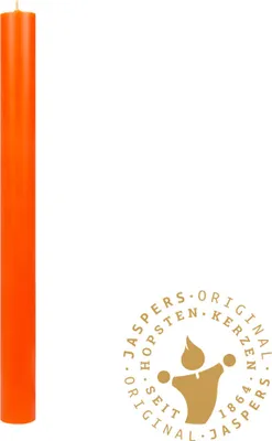 Produktbild von Flachkopf durchgefärbte Stabkerzen Orange 290 x Ø 21 mm, 1 Stück
