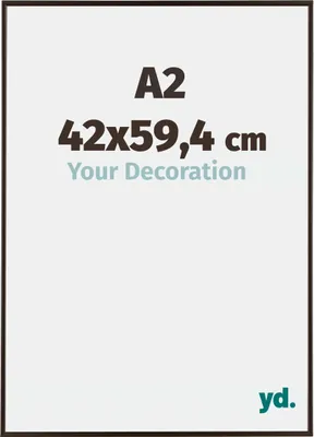 A product image showing a frame with text and a logo.