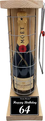 Produktbild von Moet - 64 Happy Birthday - Eiserne Reserve Gitterkäfig Geschenk 64. Geburtstag
