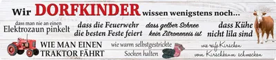 Produktbild von Wir Dorfkinder, Straßenschild - Magnet, Blech 16 x 3,5 cm, STR-M 052