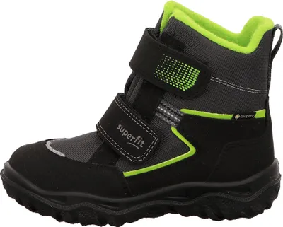 Produktbild von Superfit Gore-Tex Husky2 Klett Kinder Wasserdichter Winterstiefel Schwarz/Hellgrün, 1-006082-0010
