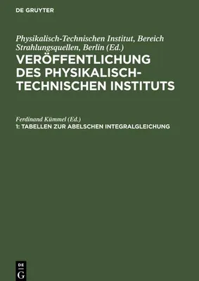 Produktbild von Tabellen zur Abelschen Integralgleichung