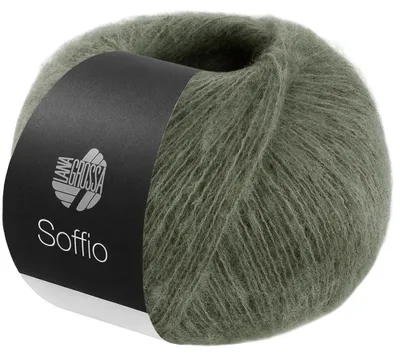 Produktbild von Lana Grossa SOFFIO 25 g flauschiges Lace-Garn aus Wolle mit Kaschmiranteil 215m Farbe 037 - Waldgrün