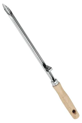 Fleischnadel aus Edelstahl, 33 cm, mit Holzgriff
