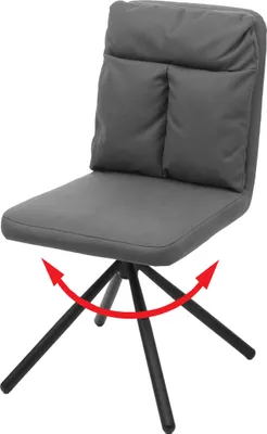Lot De 6 Chaises De Salle à Manger HWC-G66 Heute-wohnen - Pivotantes Grises