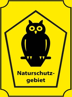Produktbild von vianmo Holzschild 40x30 cm Naturschutzgebiet Eule