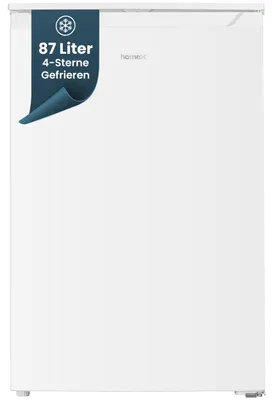 Produktbild von homeX Gefrierschrank, Tiefkühlschrank klein - 87 Liter, 4-Sterne Gefrieren, kompakt und freistehend, weiß, FS871E-W