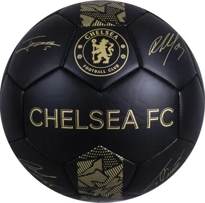 Produktbild von Chelsea FC - "Phantom" Fußball mit Unterschriften RD2624 (5) (Schwarz/Gold)