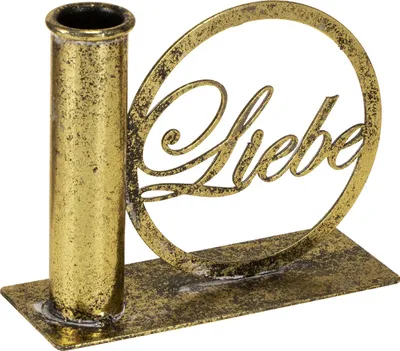 Produktbild von Romantischer Stabkerzenhalter aus Metall mit Schriftzug Liebe