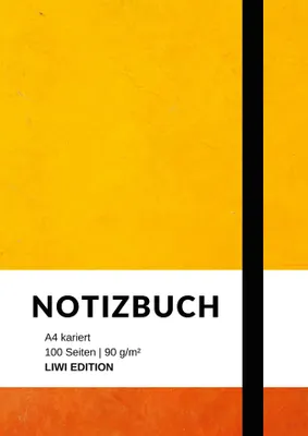 Produktbild von Notizbuch A4 kariert - 100 Seiten Soft Cover -Papier