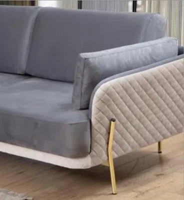 Produktbild von Sofa 3 Sitzer Luxus Möbel Wohnzimmer Textil Samt Stoff Dreisitzer Design Modern