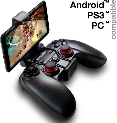 Produktbild von Evolveo EasyPhone Fighter F1, Gamepad, Android, PC, Playstation 3, Schaltfläche Auswählen, Schaltfläche Start, Turbo-Taste, Verkabelt & Kabellos, Bluetooth/USB, 2,4 GHz