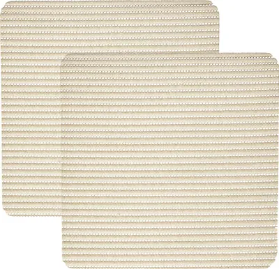 Produktbild von 2X ABTROPFMATTE 32x32cm rutschfest Antirutschmatte Gläsermatte Gläserabtropfmatte Trockenmatte Topfmatte Abtropfgestell Matte Geschirr 39 (Creme)