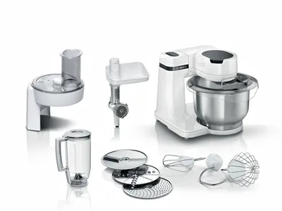 Obrázek produktu pro Bosch Serie 2 MUMS2EW30, 3,8 l, Bílá, 1,1 m, Nerezová ocel, 700 W, 220 - 240 V