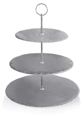 Obrázek produktu pro Etagère z přírodní břidlice, 3 patra, 34 cm