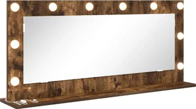 Produktbild von vidaXL Waschtischspiegel Geräucherte Eiche 100 x 45 x 18 cm