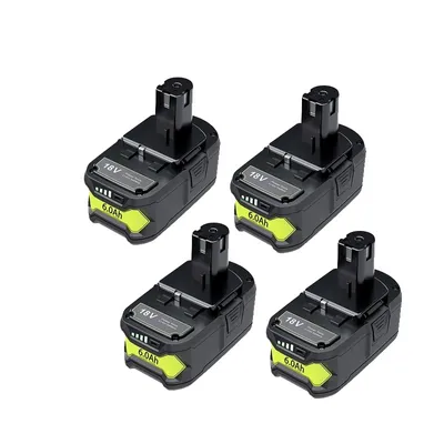 Obrázek produktu pro Lithium-iontová baterie RYOBI 18V, kapacita 6,0 Ah, více možností baterií, 4 baterie