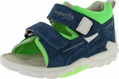Zdjęcie produktu dla Superfit sandały chłopięce mini buty FLOW niebieski zielony zamsz tekstylny rozmiar: 23