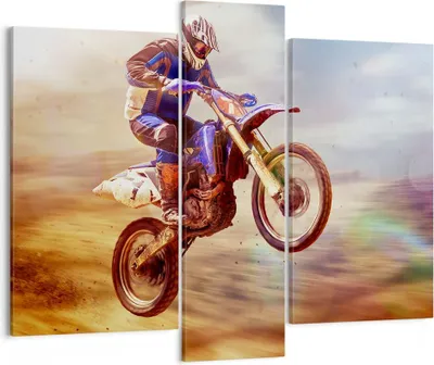 Produktbild von Bild auf Leinwand - Leinwandbild - Motor Sport Helm - 95x80cm - Wand Bild - Wanddeko - Wandbilder - Leinwanddruck - Bilder - Kunstdruck - Wanddekoration - Leinwand bilder - Wandkunst - CB95x80-3881