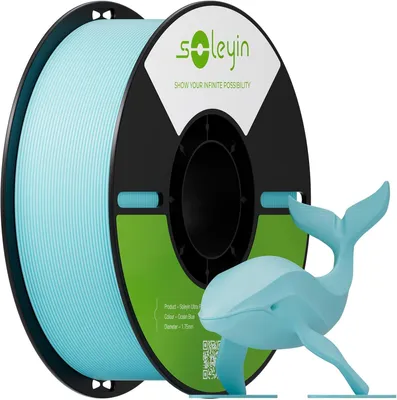 Image de Filament PLA Creality Soleyin Ultra, 1,75 mm, 1 kg pour imprimante 3D - Bleu océan - 3301010502