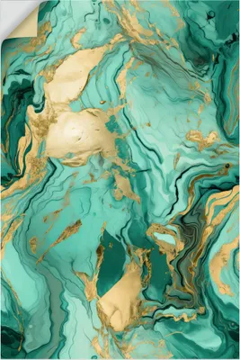 Produktbild von ARTland Wandbild, selbstklebend Grün und Gold Marmor Landschaft Größe: 20x30 cm