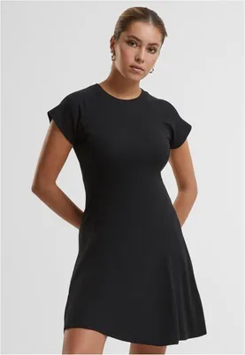 Produktbild von Urban Classics Kurzes Kleid Damen Ladies Skater Rib Dress schwarz M