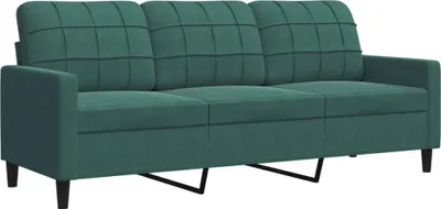 Obrázok produktu pre vidaXL 3-miestna pohovka Dark Green 180 cm Velvet