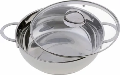 Produktbild von GRÄWE PRO-LINE Serve PAN Bratpfanne, 28 cm max. Durchmesser, Edelstahl, Induktionsherd-geeignet, inkl. Deckel