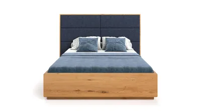 Produktbild von Massivholzbett Dome mit Bettkasten 200x200 cm, Storm 77, Massivholz,  Loft-Stil