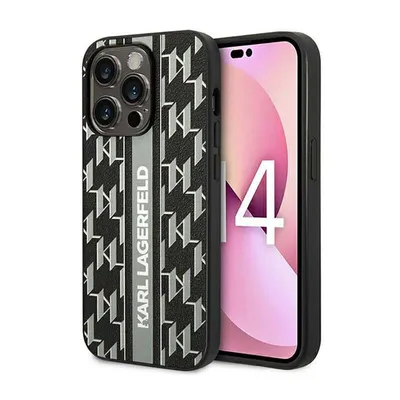 Immagine prodotto di Karl Lagerfeld Klhcp14Lpgklskg Custodia rigida per Iphone 14 Pro 6,1 Szary/Grigio Monogram Stripe