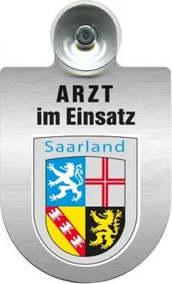 Produktbild von Einsatzschild Windschutzscheibe incl. Saugnapf - Arzt im Einsatz - 309352 - incl. Regionen nach Wahl Color - Region Saarland