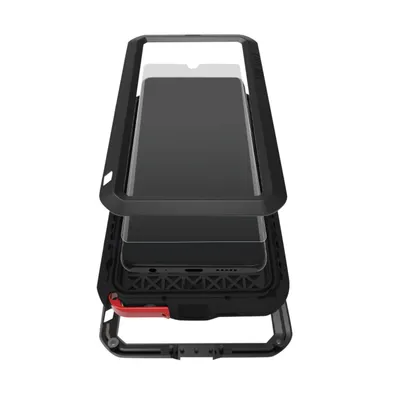 Image de Love Mei, coque de protection à 360 degrés avec film protecteur d'écran pour Huawei P30 Lite, noire