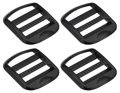 Metallener Ladder-Gurtverschluss 32 mm, 4 Stück, schwarz