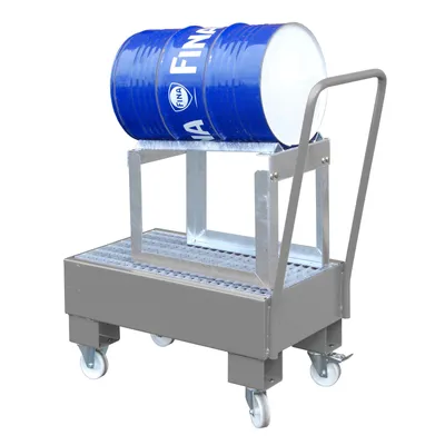 Produktbild von Bauer Fahrbare Auffangwanne AW 60-1 SRF, lackiert, Mausgrau