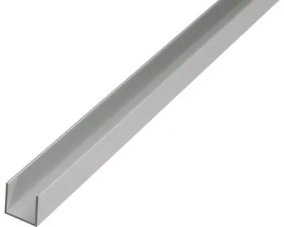 Produktbild von U-Profil Alu silber 12x10x1,5 mm, 2 m