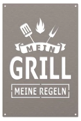 Produktbild von Mein Grill Schild aus Edelstahl